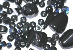 Czech Glass Bead mix 250g black